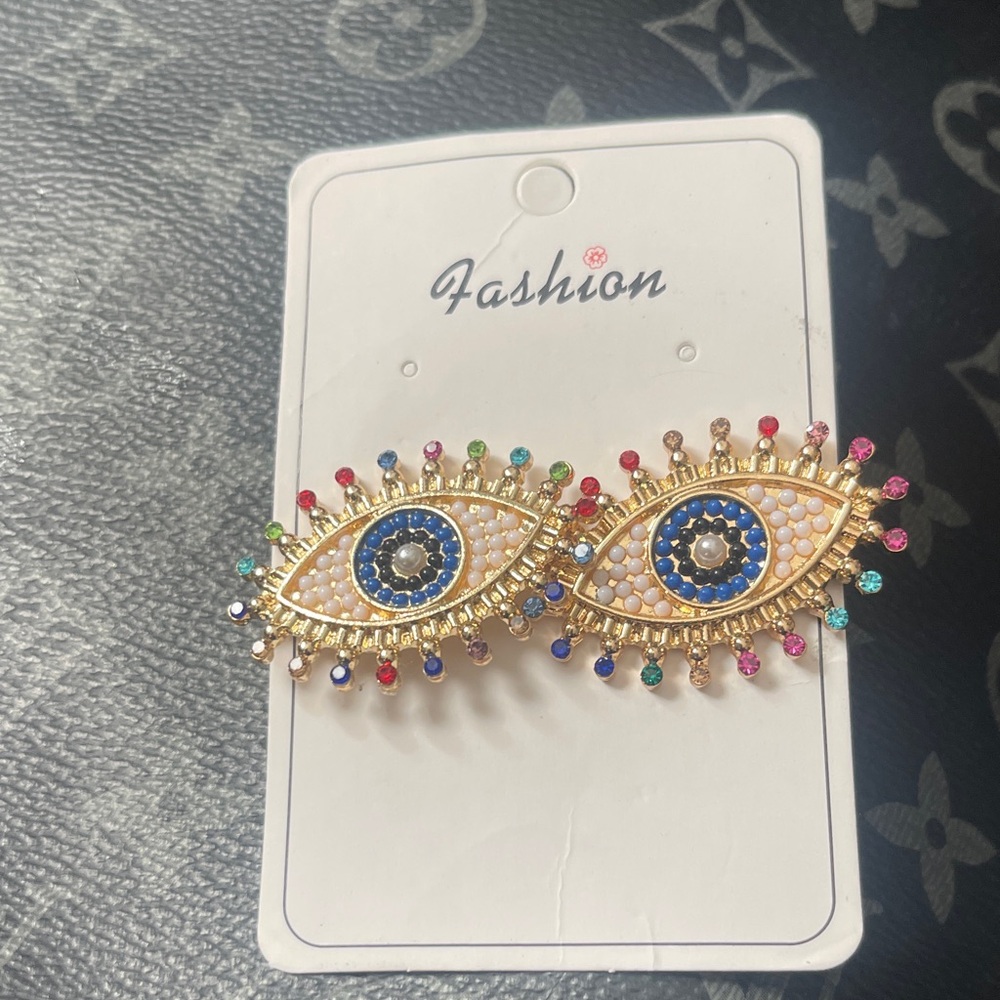 Multicolor Evil Eye Earrings